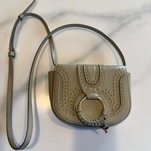 See by Chloe Hana Studded mini Leather Crossbody Bag - Tan